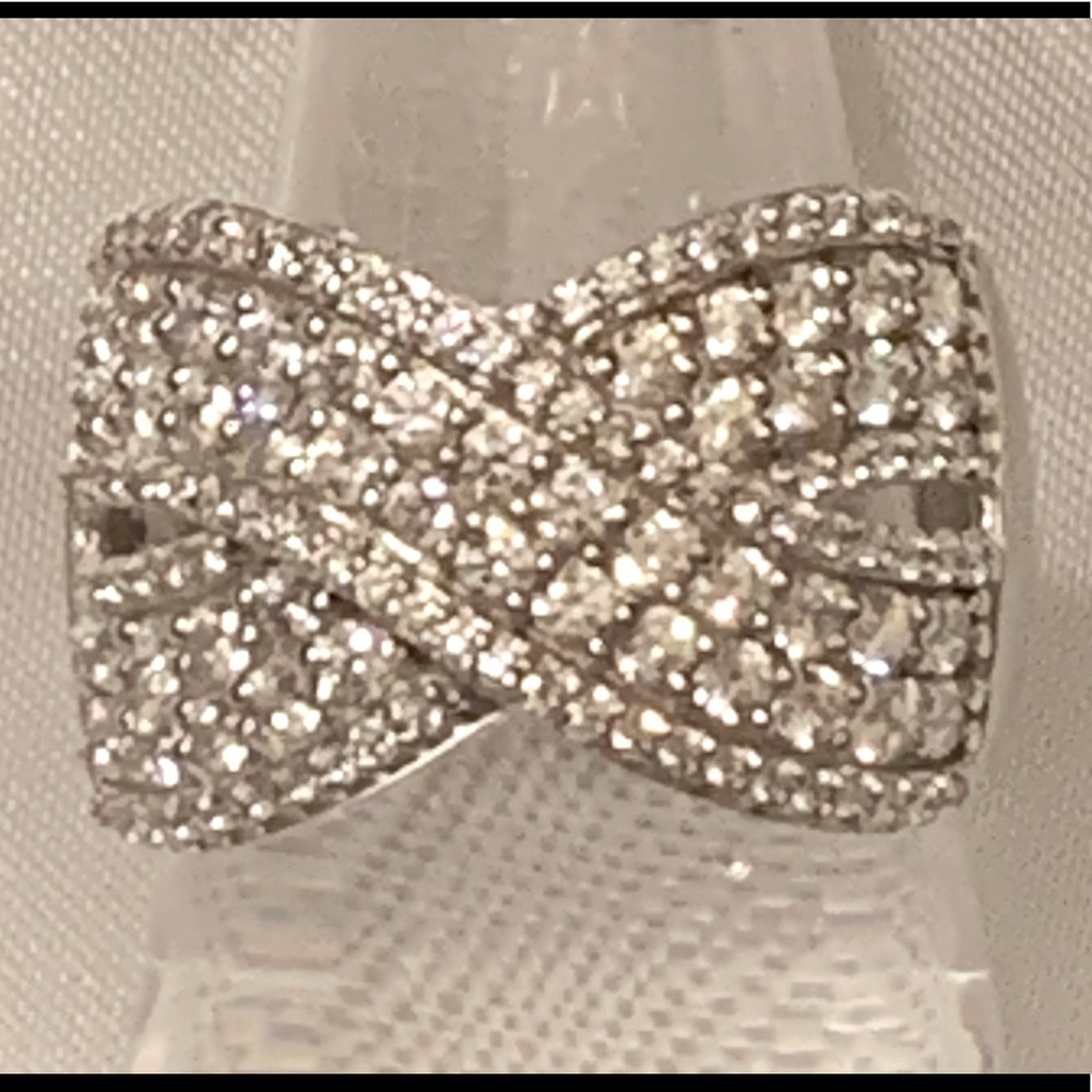 Cubic Zirconia Ring Set In 925 Sterling Silver